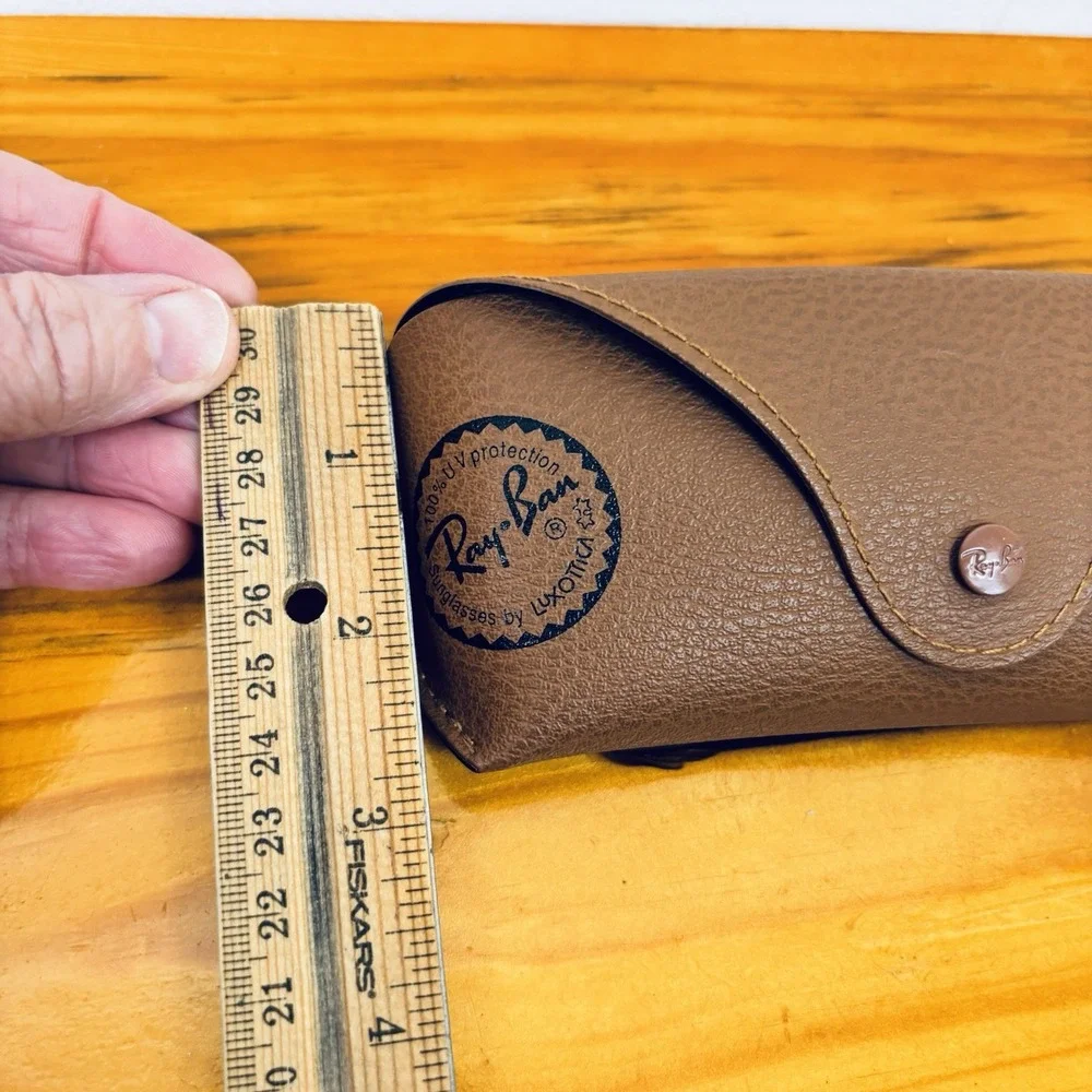 Ray Ban Brown Glasses Case Snap Closure Lined‎ Interior - Case Only